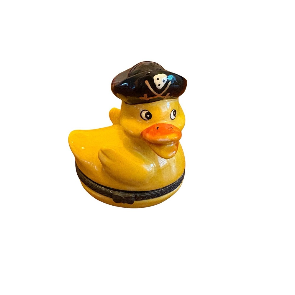 Vintage: Ceramic Pirate "Rubber" Duck Trinket Box